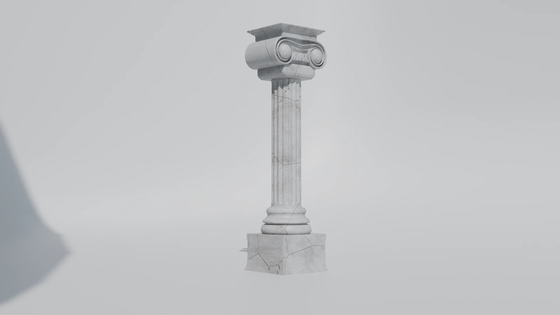 Ionic Marble Column PBR for Games Archviz and Cinematic Scenes 3D Model .c4d .max .obj .3ds .fbx .stl .blend 