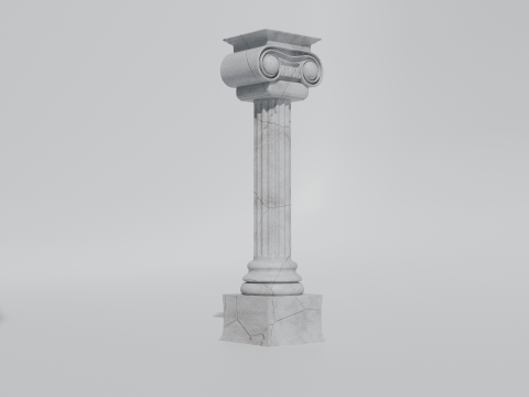 Ionic Marble Column PBR for Games Archviz and Cinematic Scenes 3D Модель