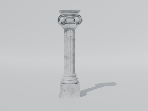 Ionic Marble Column PBR for Games Archviz and Cinematic Scenes 3Dモデル