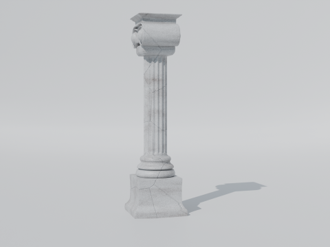 Ionic Marble Column PBR for Games Archviz and Cinematic Scenes 3Dモデル