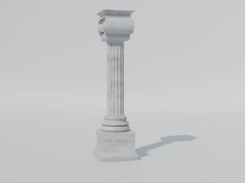 Ionic Marble Column PBR for Games Archviz and Cinematic Scenes 3D Model
