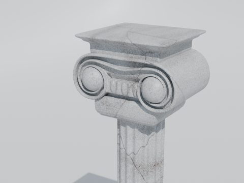 Ionic Marble Column PBR for Games Archviz and Cinematic Scenes 3Dモデル