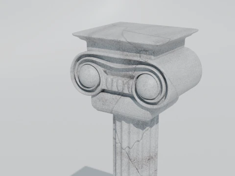 Ionic Marble Column PBR for Games Archviz and Cinematic Scenes 3D Model