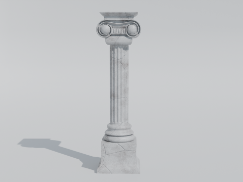 Ionic Marble Column PBR for Games Archviz and Cinematic Scenes 3Dモデル