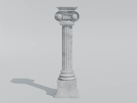 Ionic Marble Column PBR for Games Archviz and Cinematic Scenes 3D Model
