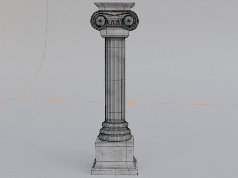 Ionic Marble Column PBR for Games Archviz and Cinematic Scenes 3Dモデル