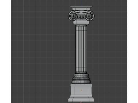 Ionic Marble Column PBR for Games Archviz and Cinematic Scenes 3Dモデル