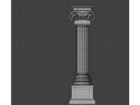 Ionic Marble Column PBR for Games Archviz and Cinematic Scenes 3D Model