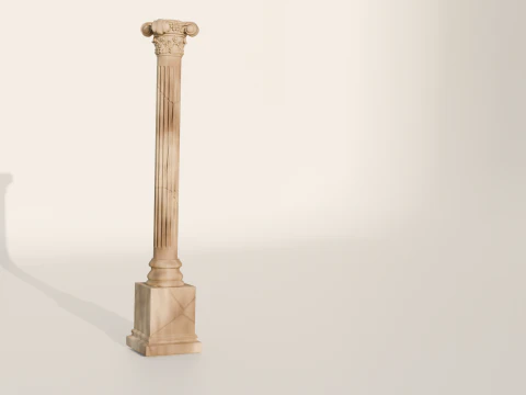 Stilize Korint S&uuml;tunu Blender FBX 3D Model