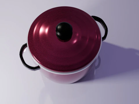 Panela com tampa Modelo 3D