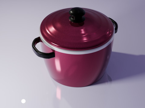 Saucepan with lid 3D 모델
