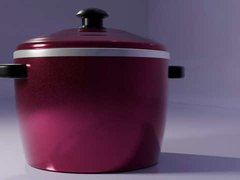 Saucepan with lid 3D 모델
