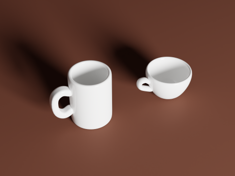 2 Cups Set 3D Model