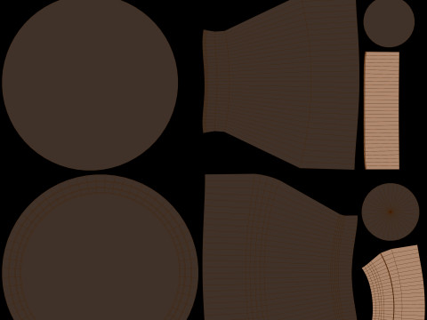 Cherry Sake Set 3D Modell