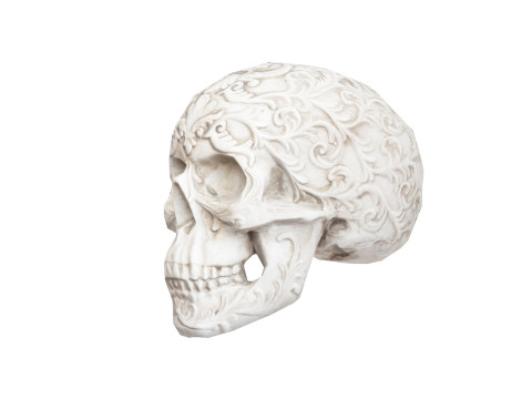 Flower Ornament Skull 3D Model