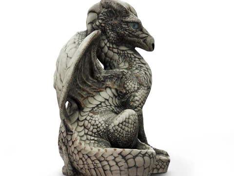 3d Scanned Dragon 3D Model