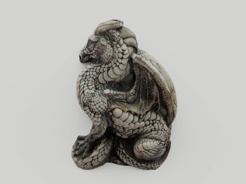 3d Scanned Dragon 3D Model