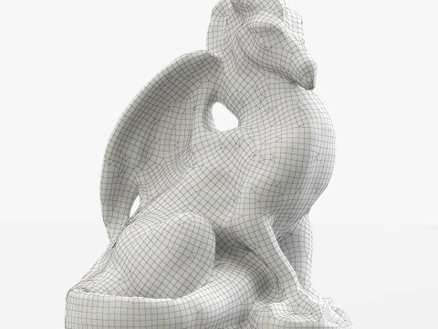 3d Scanned Dragon 3D Model