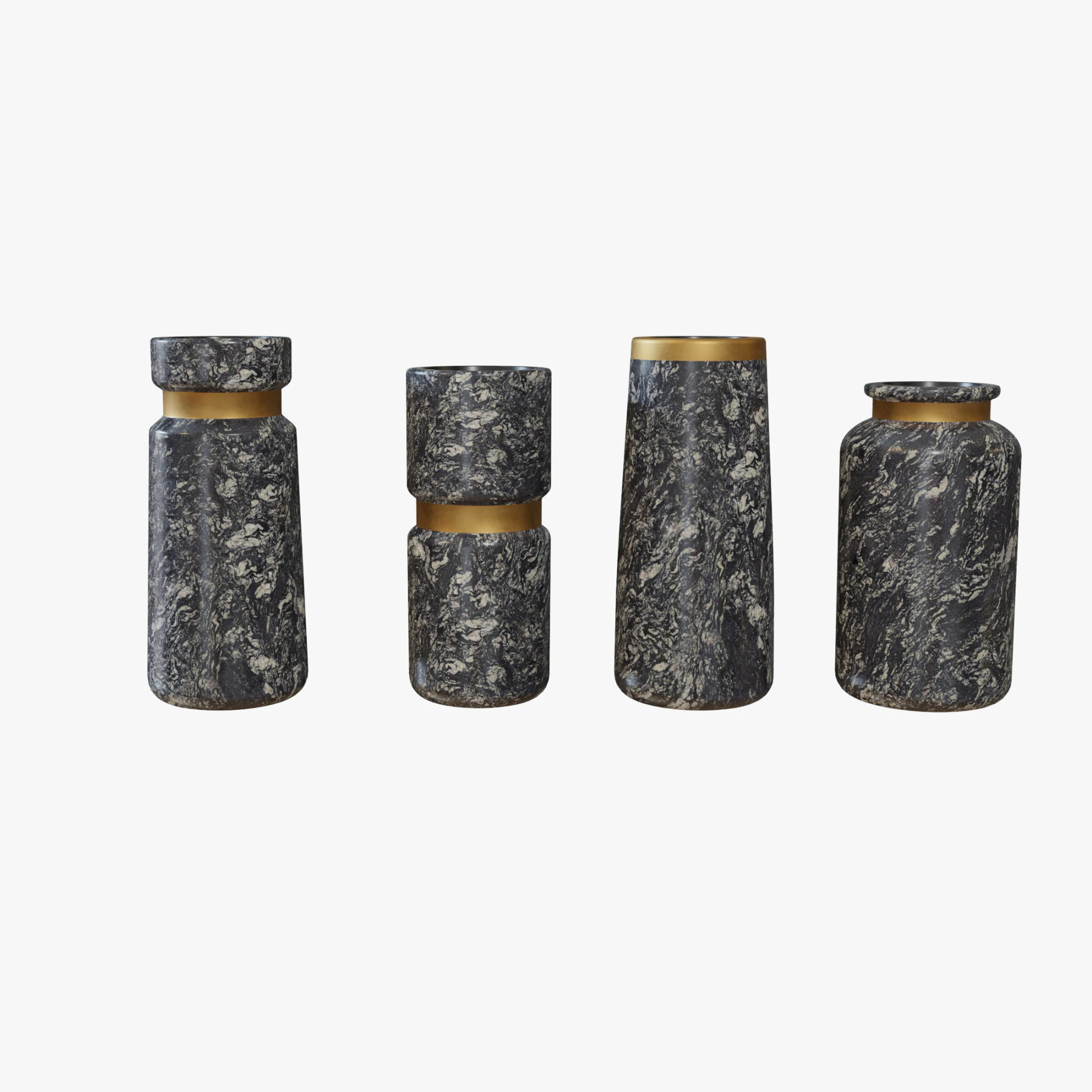 Marble Vases 3D Model .c4d .max .obj .3ds .fbx .stl .blend 