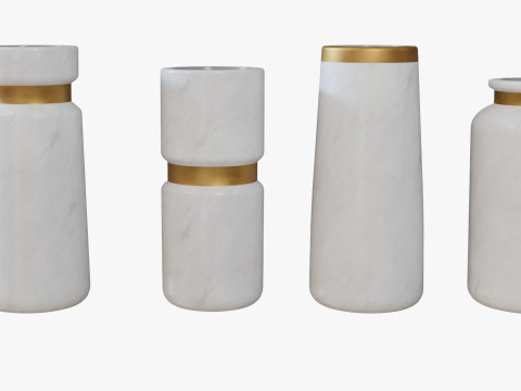 Marble Vases Model 3D