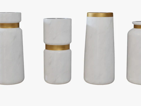 Marble Vases 3D Model