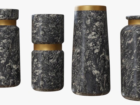Marble Vases 3D Model