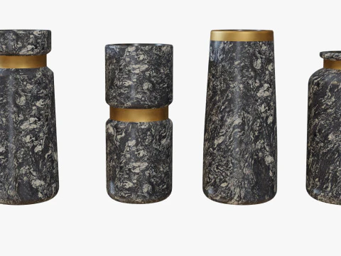 Marble Vases 3D Model