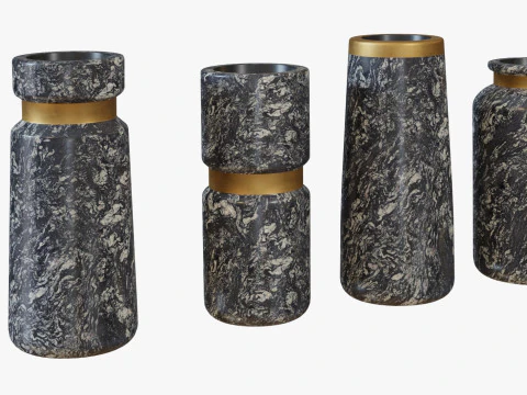 Marble Vases 3D Model