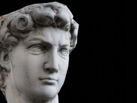 3d Scanned David Statue 3D Model