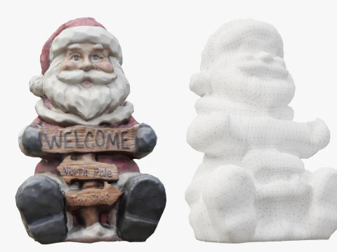 Santa Claus Statuette 3D Model