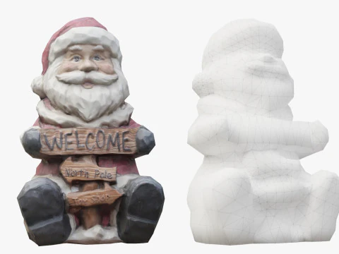 Santa Claus Statuette 3D Model