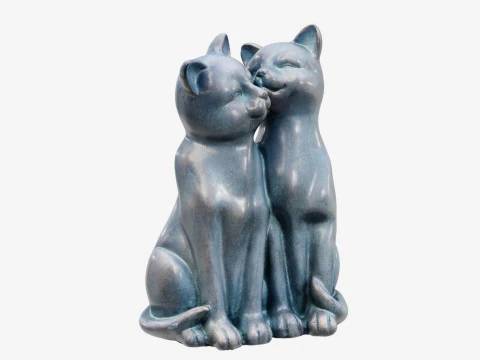 3Dscan Cats Cuddle 3D Model