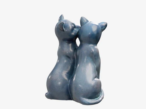 3Dscan Cats Cuddle 3D Model