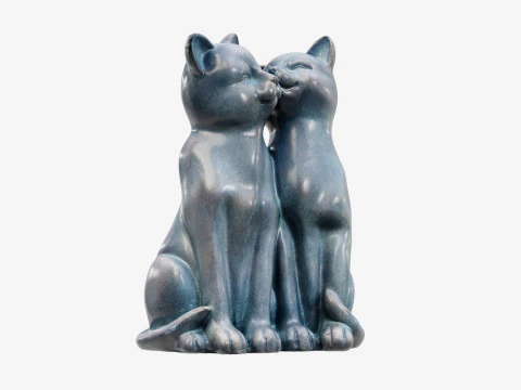 3Dscan Cats Cuddle 3D Model