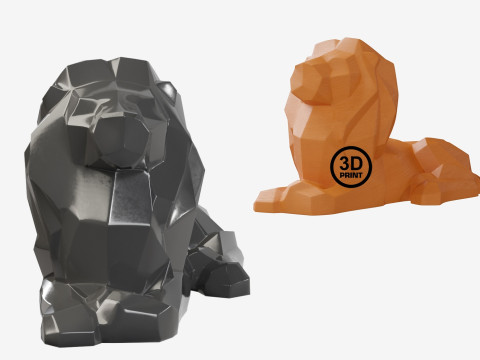 Poly Lion 3D मॉडल