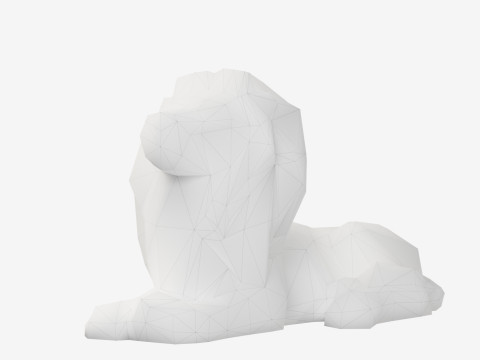 Poly Lion 3D मॉडल