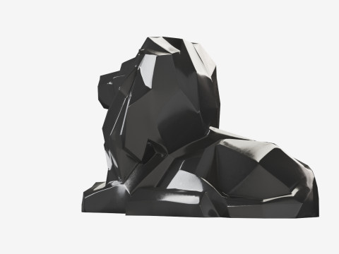 Poly Lion 3D मॉडल