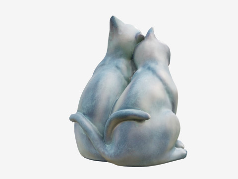3Dscanned Nuzzling Cats Statue 3D मॉडल