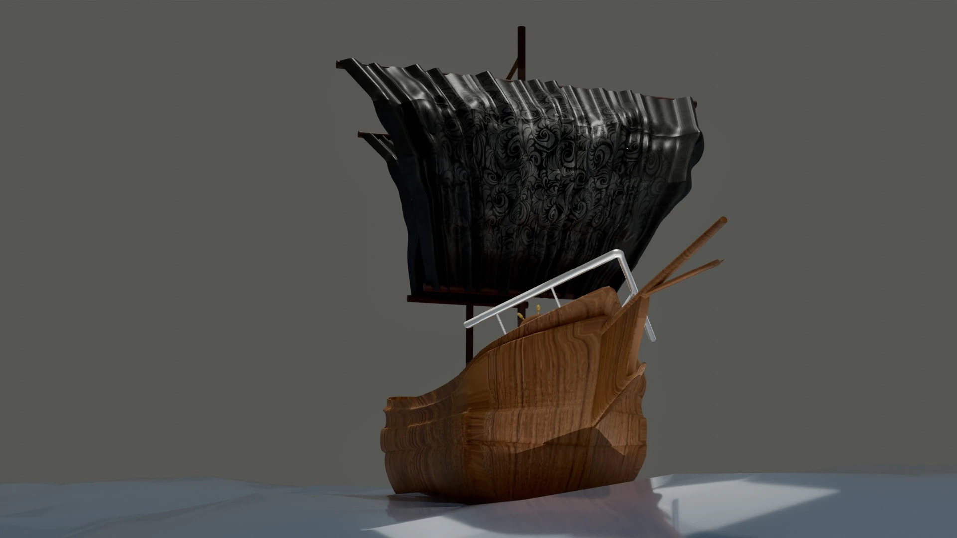 A sailing ship 3D Model .c4d .max .obj .3ds .fbx .stl .blend