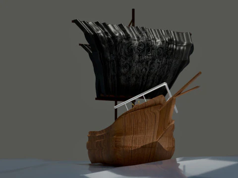 एक नौकायन जहाज़ 3D मॉडल