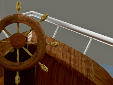 A sailing ship 3D Model