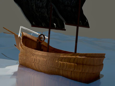 A sailing ship 3D Model
