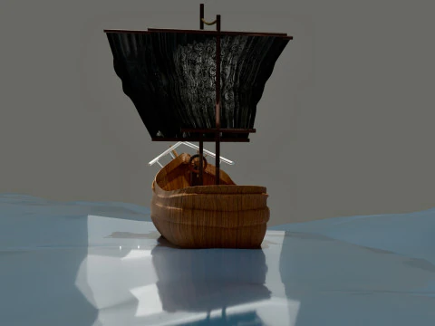 A sailing ship 3D Model