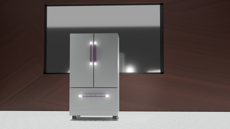 Refrigerator 3D Model .c4d .max .obj .3ds .fbx .stl .blend 
