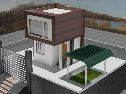 A house 3D 모델