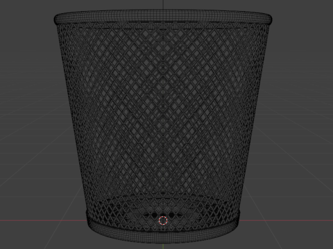 Office Trash Bin Modello 3D