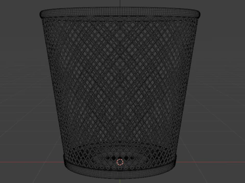 Office Trash Bin 3D Model