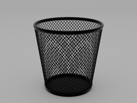 Office Trash Bin Modello 3D