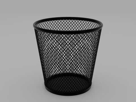 Office Trash Bin 3D Model