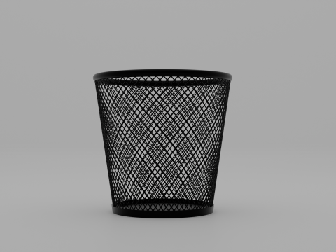 Office Trash Bin 3D Model
